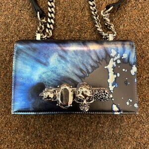 Alexander McQueen iris mini jeweled satchel